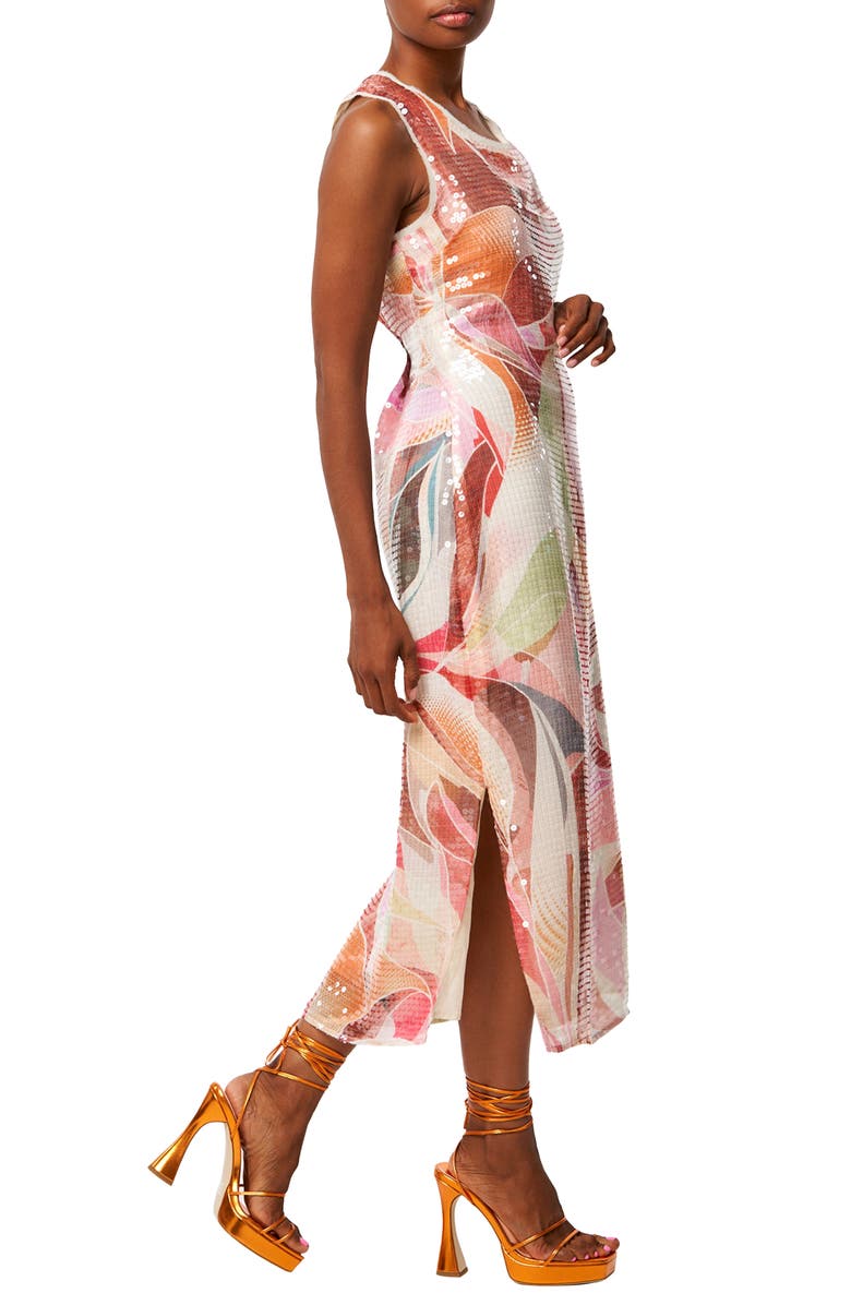 CIEBON Louella Sequin Midi Dress, Alternate, color, Cream Multi