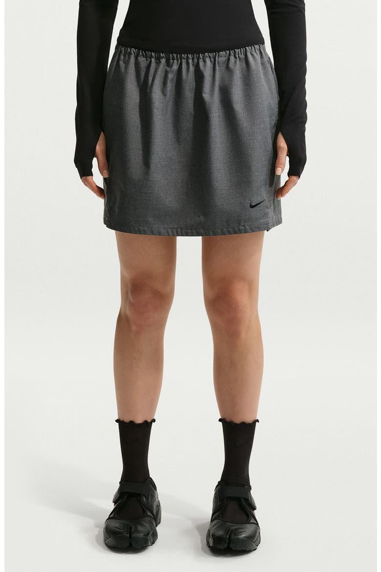 Sportswear Pregame Woven Skirt, Main, color, BLACK/ HEATHER/ BLACK