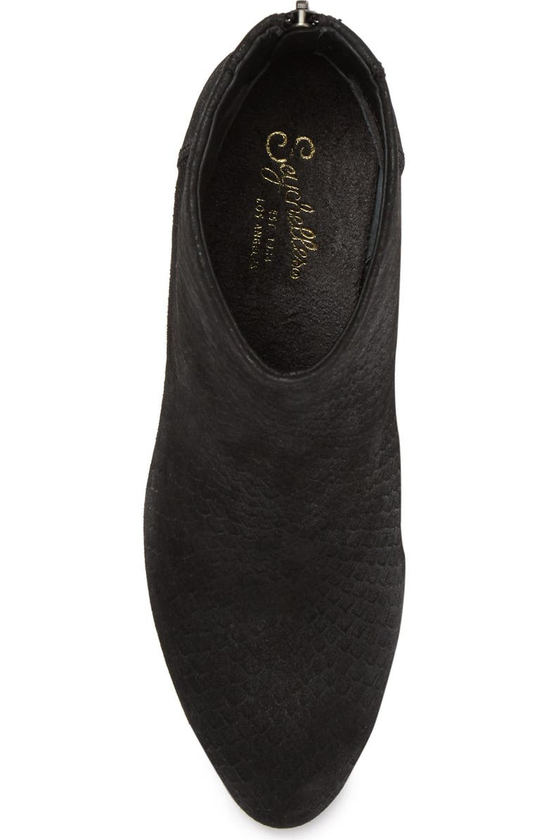 Seychelles Nothing Was The Same Snakeskin Embossed Leather Ankle Bootie, Alternate, color,