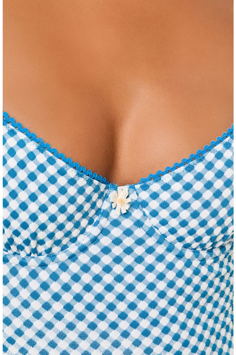 The Taylor Underwire One-Piece Swimsuit, Alternate, color, COSMIC BLUE GINGHAM