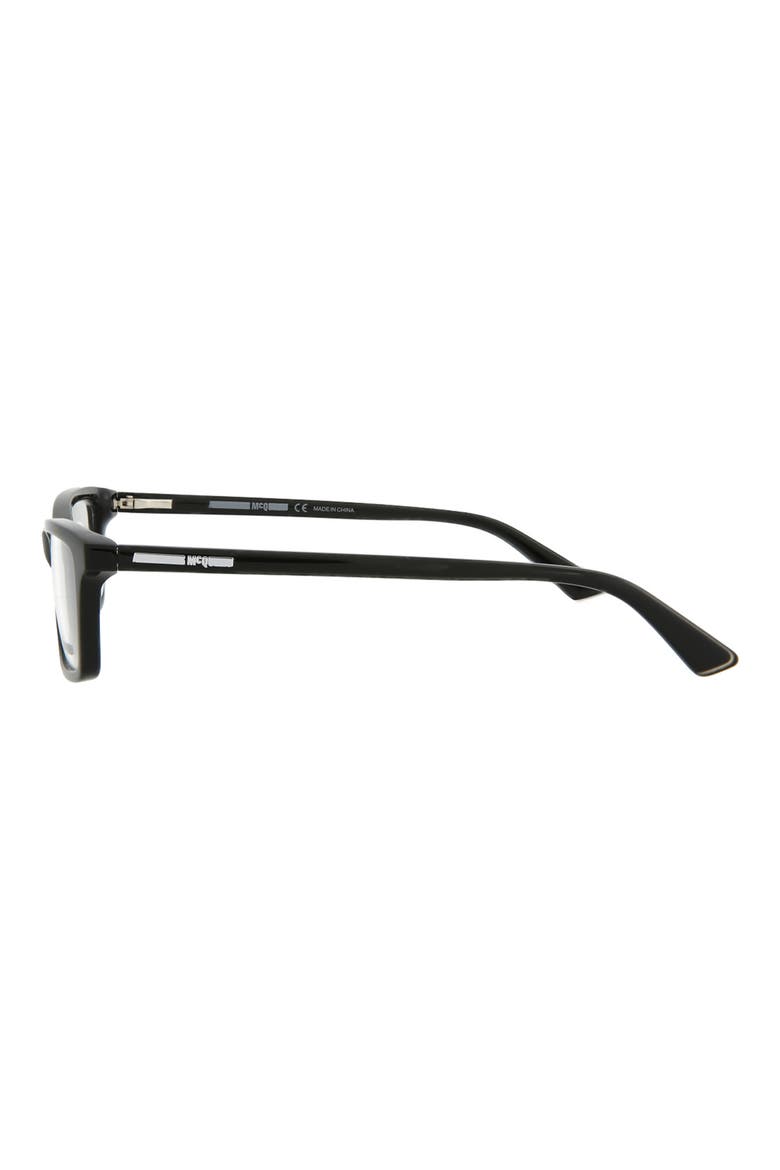 50mm Core Rectangle Optical Glasses, Alternate, color, BLACK BLACK TRANSPARENT