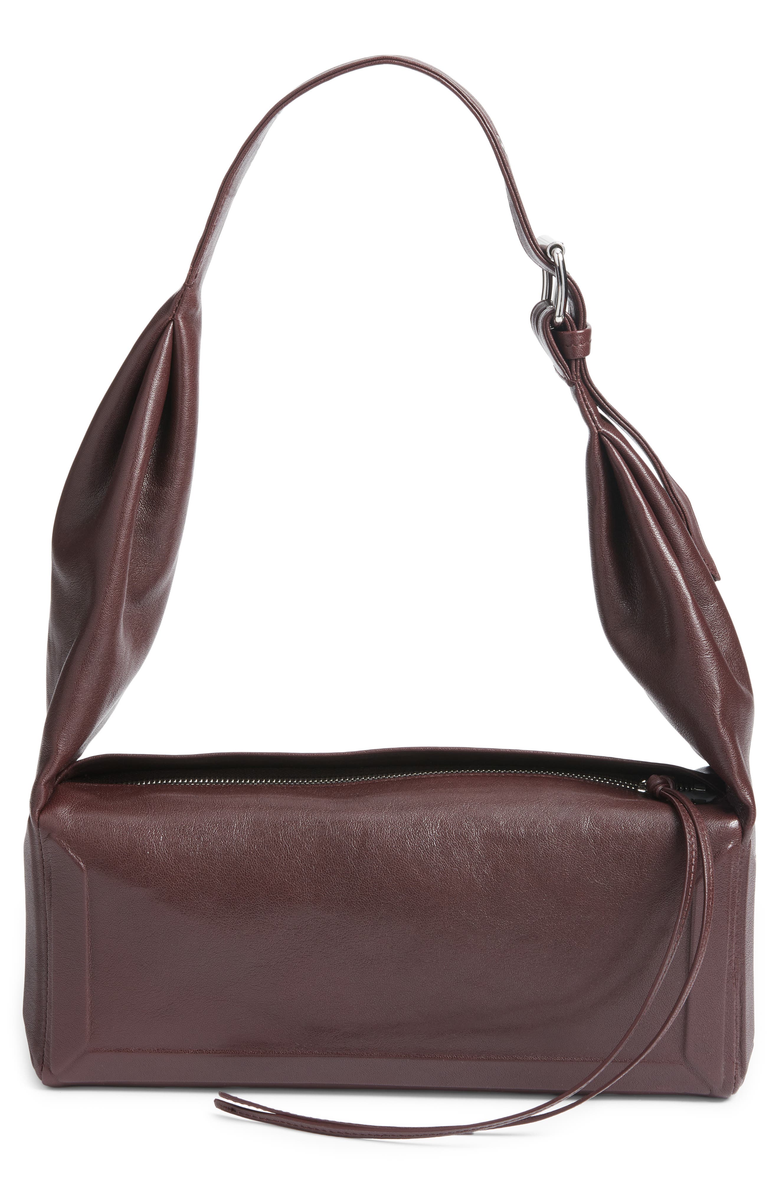 Medium East/West Box Bag, Main, color, BORDEAUX