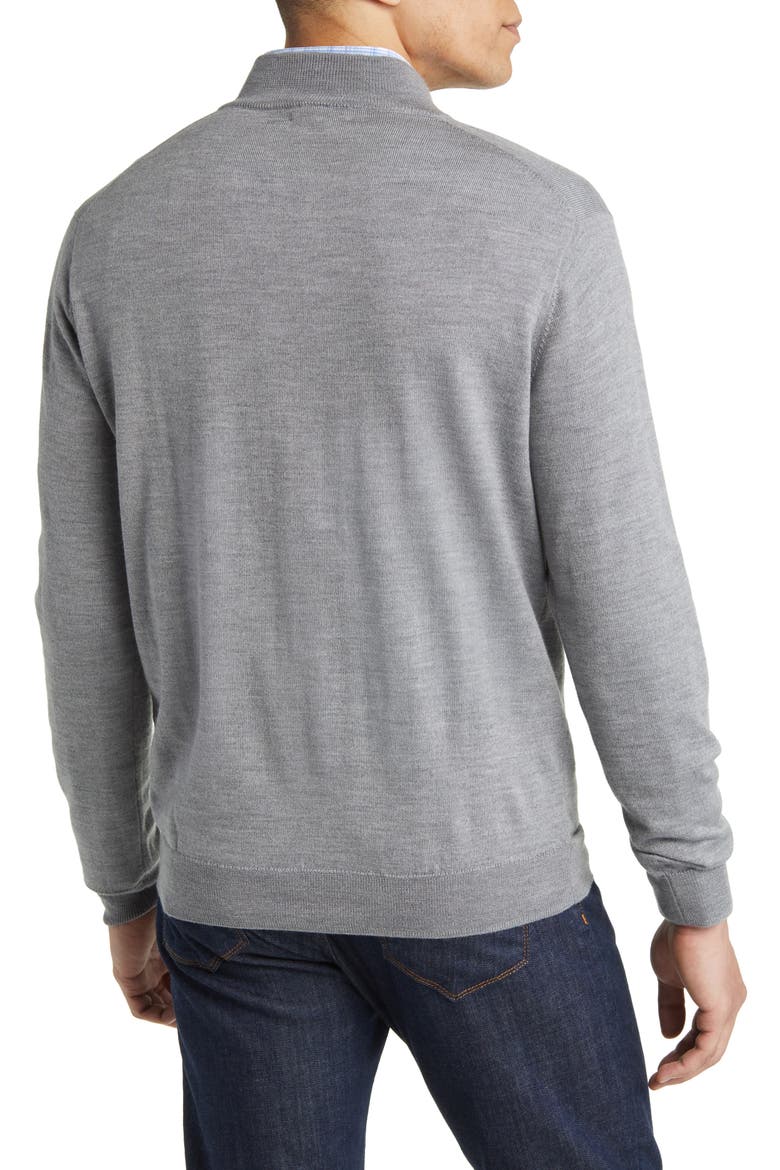 Autumn Crest Wool Blend Quarter Zip Pullover, Alternate, color, BRITISH GREY