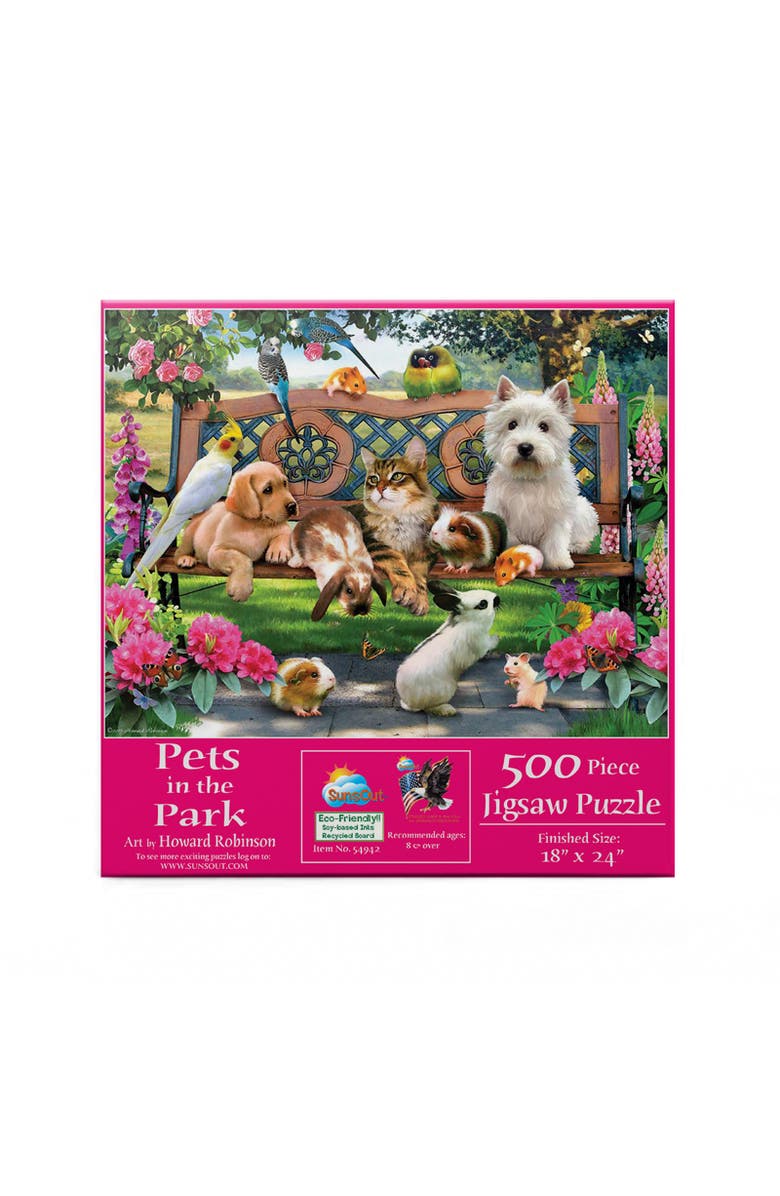 Sunsout Pets in the Park 500 piece Jigsaw Puzzle for Adults, Alternate, color, Multicolor