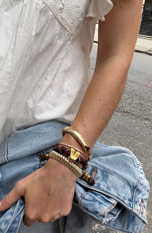 Baublebar Knotty Initial Bracelet In Brown