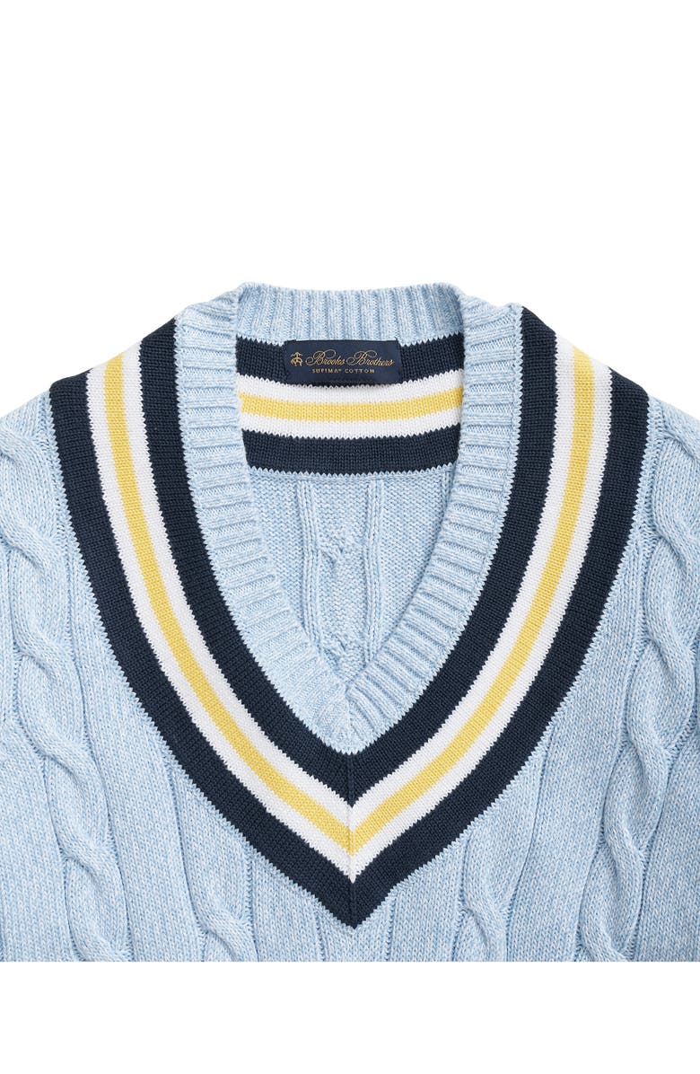 Brooks Brothers Supima<sup>®</sup> Cotton Tennis Sweater, Alternate, color, 
