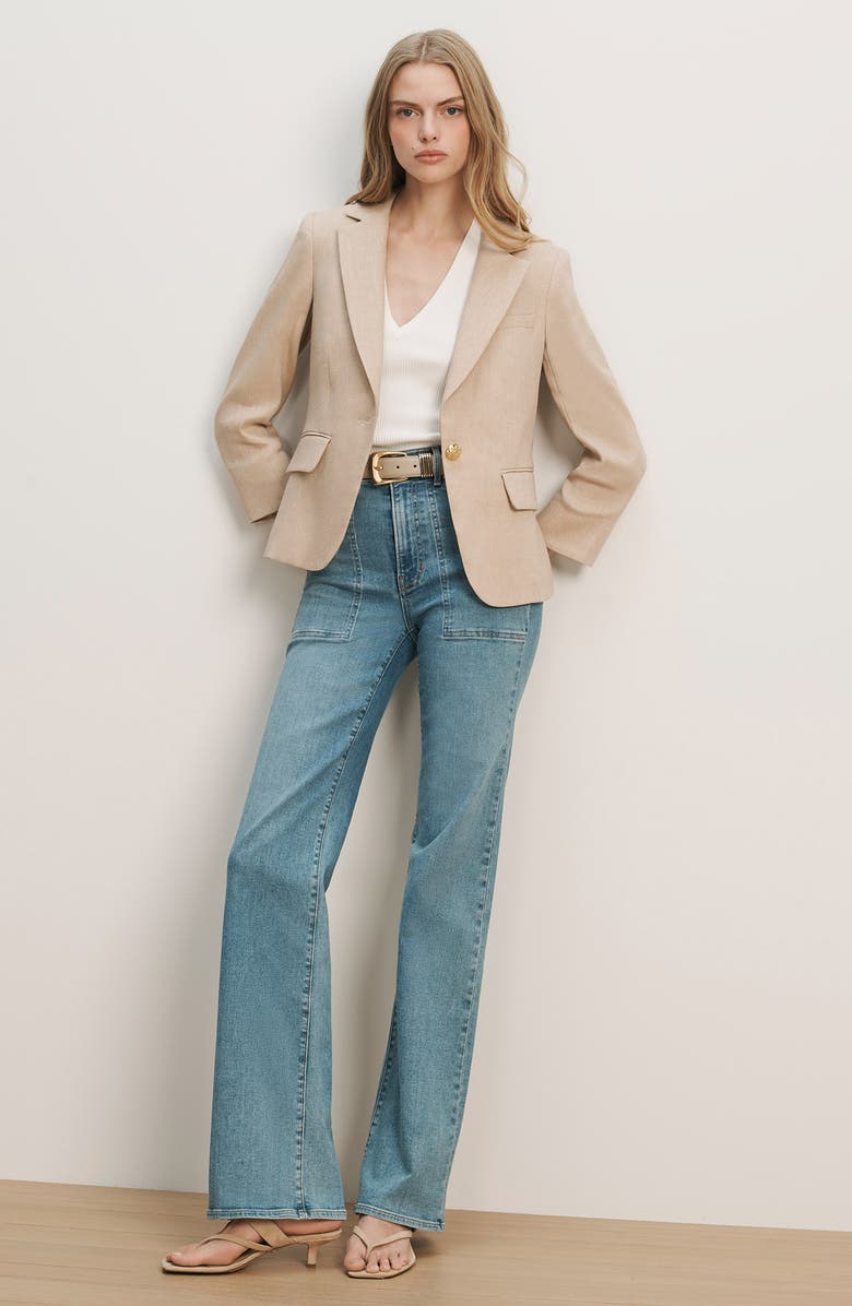 Veronica Beard Schoolboy Dickey Jacket, Alternate, color, Sandalwood Melange