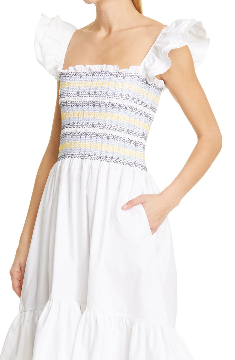 Cara Cara Ruby Flutter Sleeve Maxi Dress, Alternate, color, 