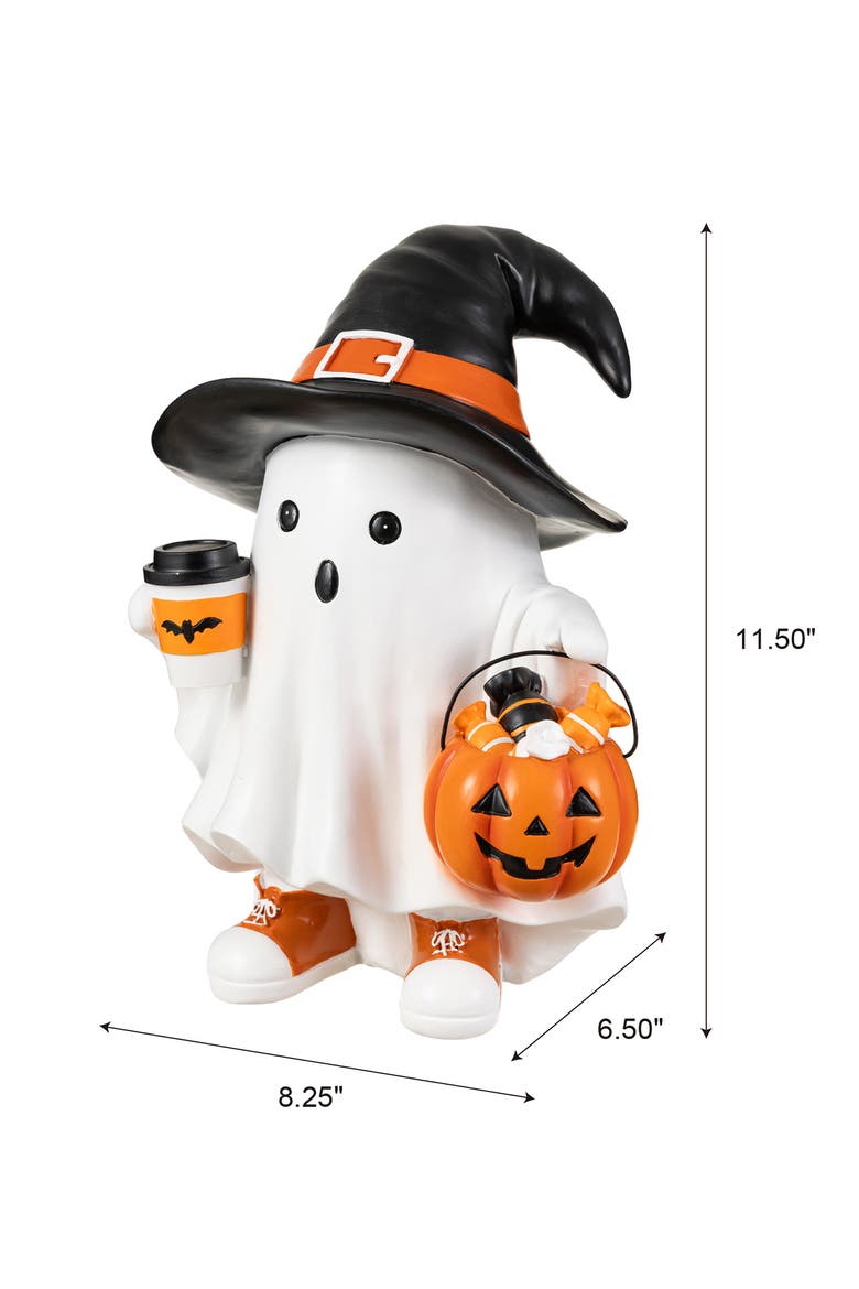 Halloween Resin Witch Ghost Table Decor, Alternate, color, Black