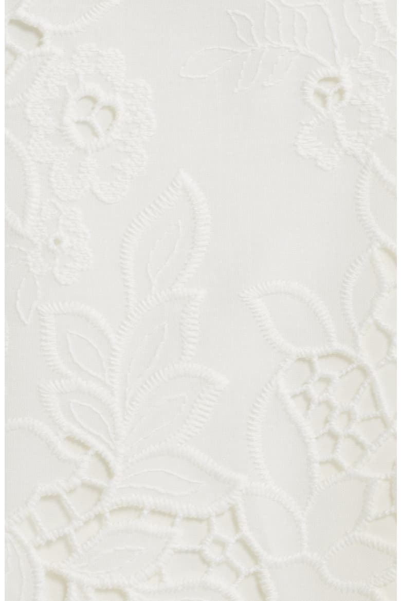 Jemma Strapless Broderie Dress, Alternate, color, WHITE
