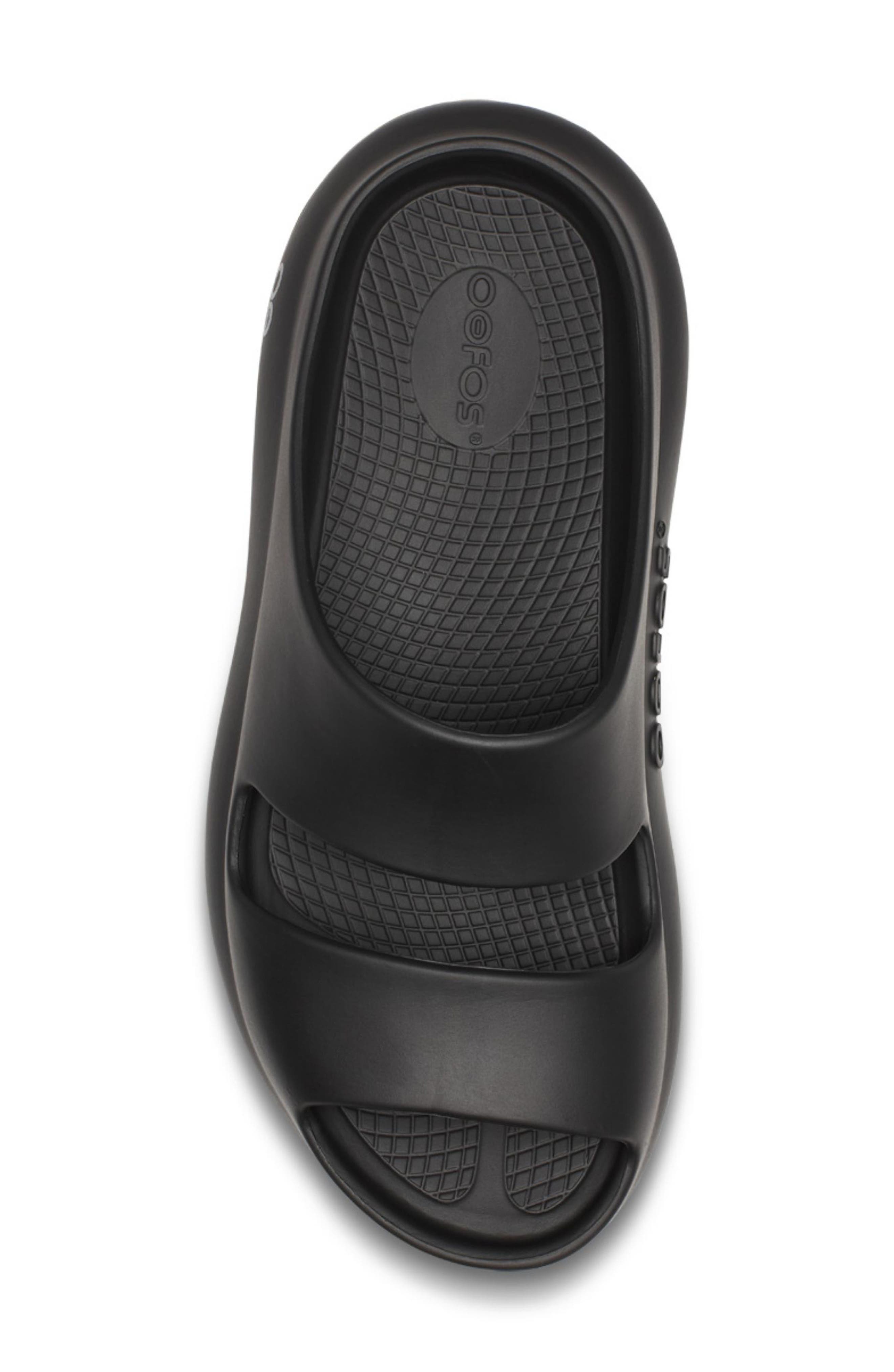 Oofos OOyea Slide Sandal, Alternate, color, Black