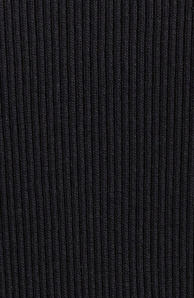 LOULOU DE SAISON Limba Mercerized Cotton Rib Tank, Alternate, color, Black