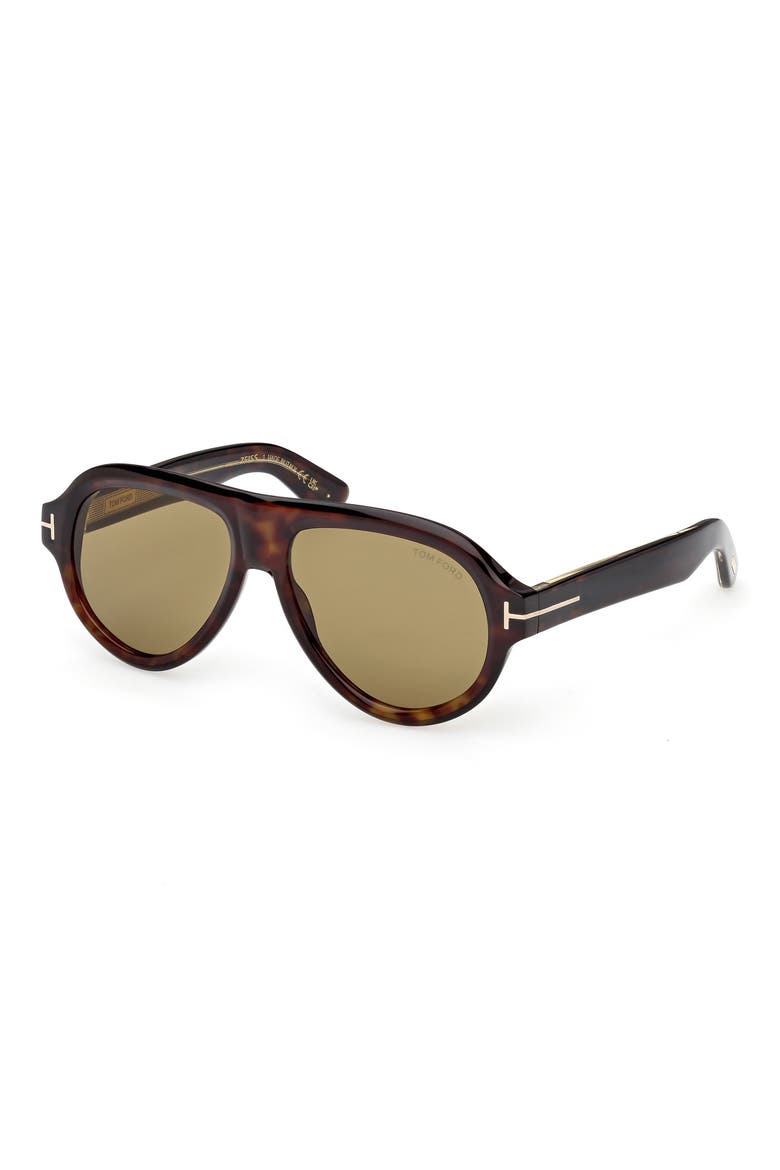 Icon 59mm Pilot Sunglasses, Alternate, color, SHINY CLASSIC DARK HAVANA