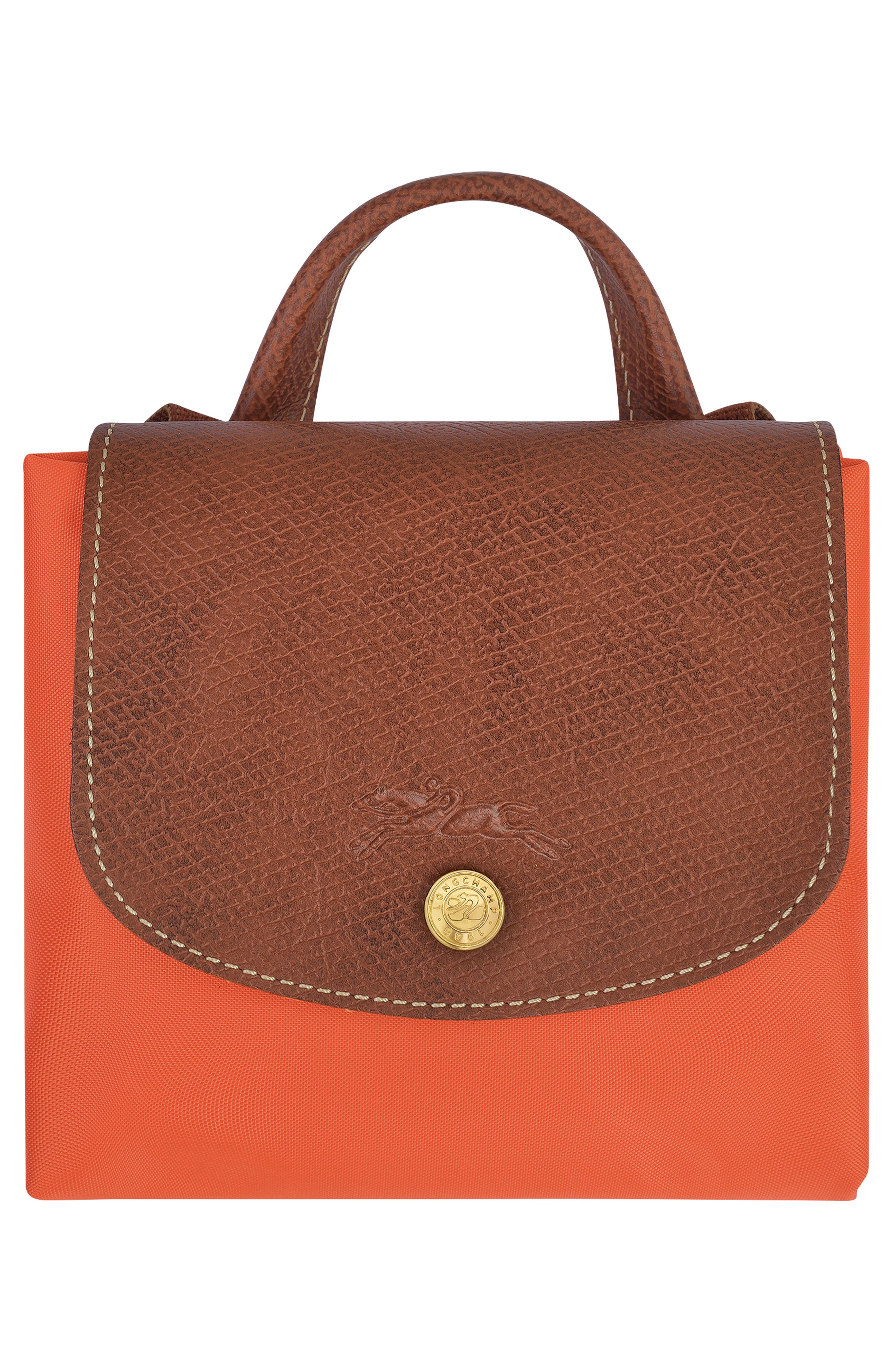 Le Pliage Nylon Canvas Backpack, Alternate, color, ORANGE/ ORANGE