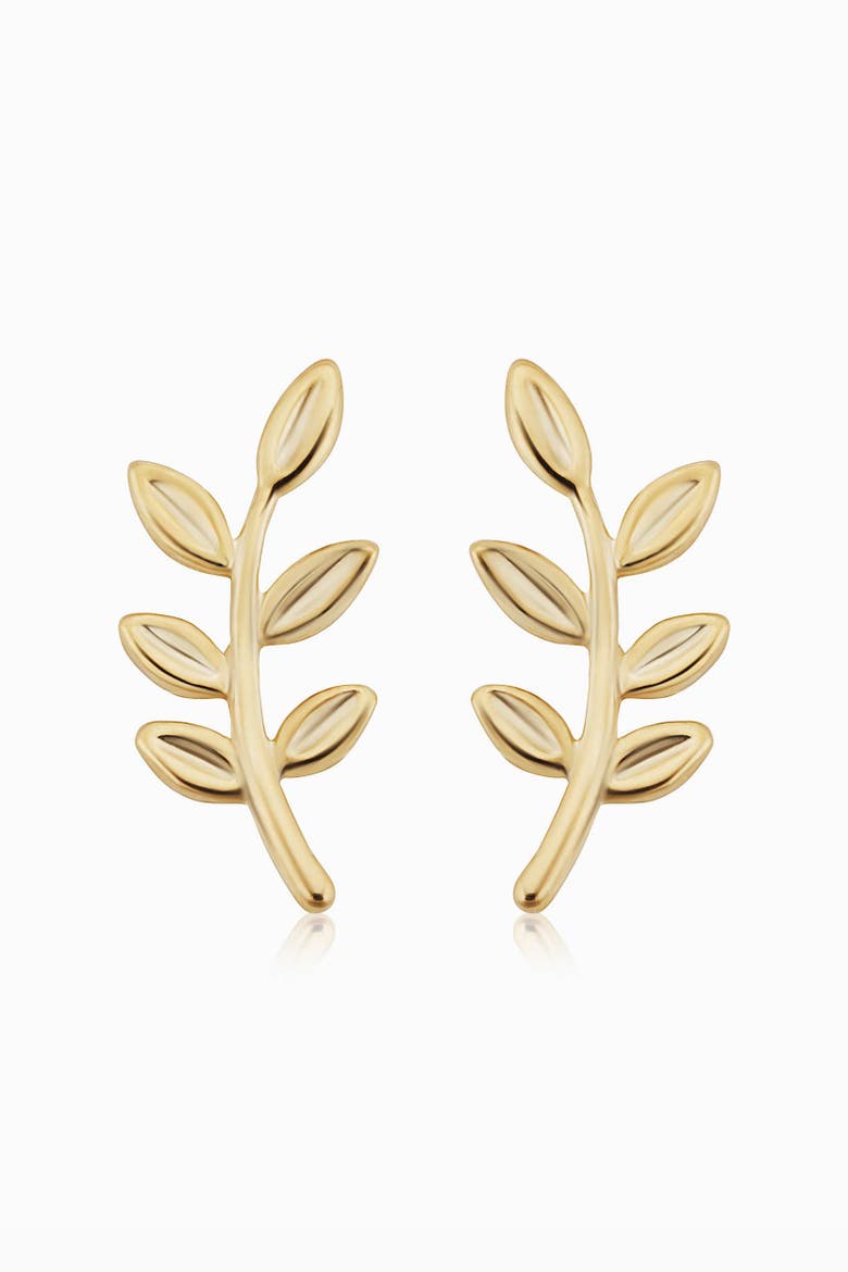 14K Yellow Gold Peace and Love Studs, Main, color, Yellow Gold