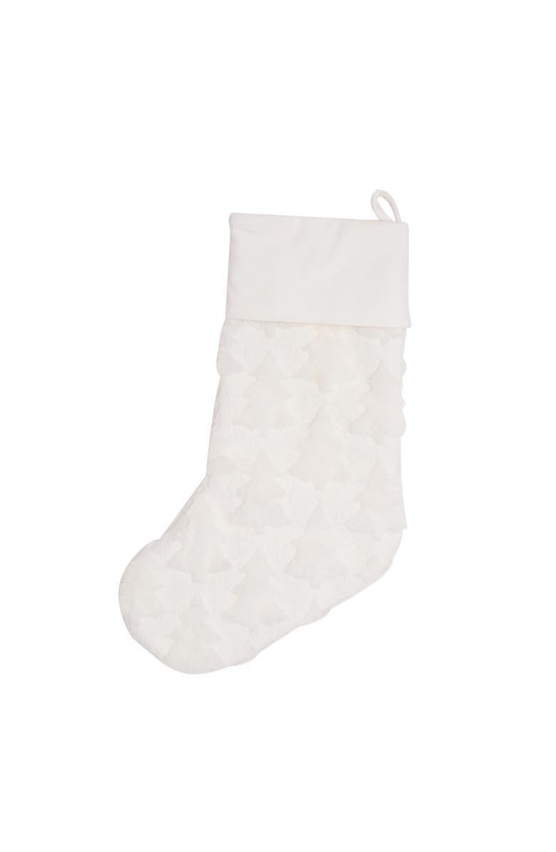 C&F Home Frosted Tree Hanging Christmas Stocking 20", Alternate, color, White
