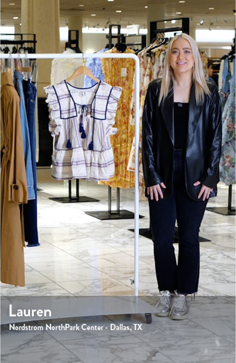 Chelsea Ruffle Cotton Blend Top, sales video thumbnail