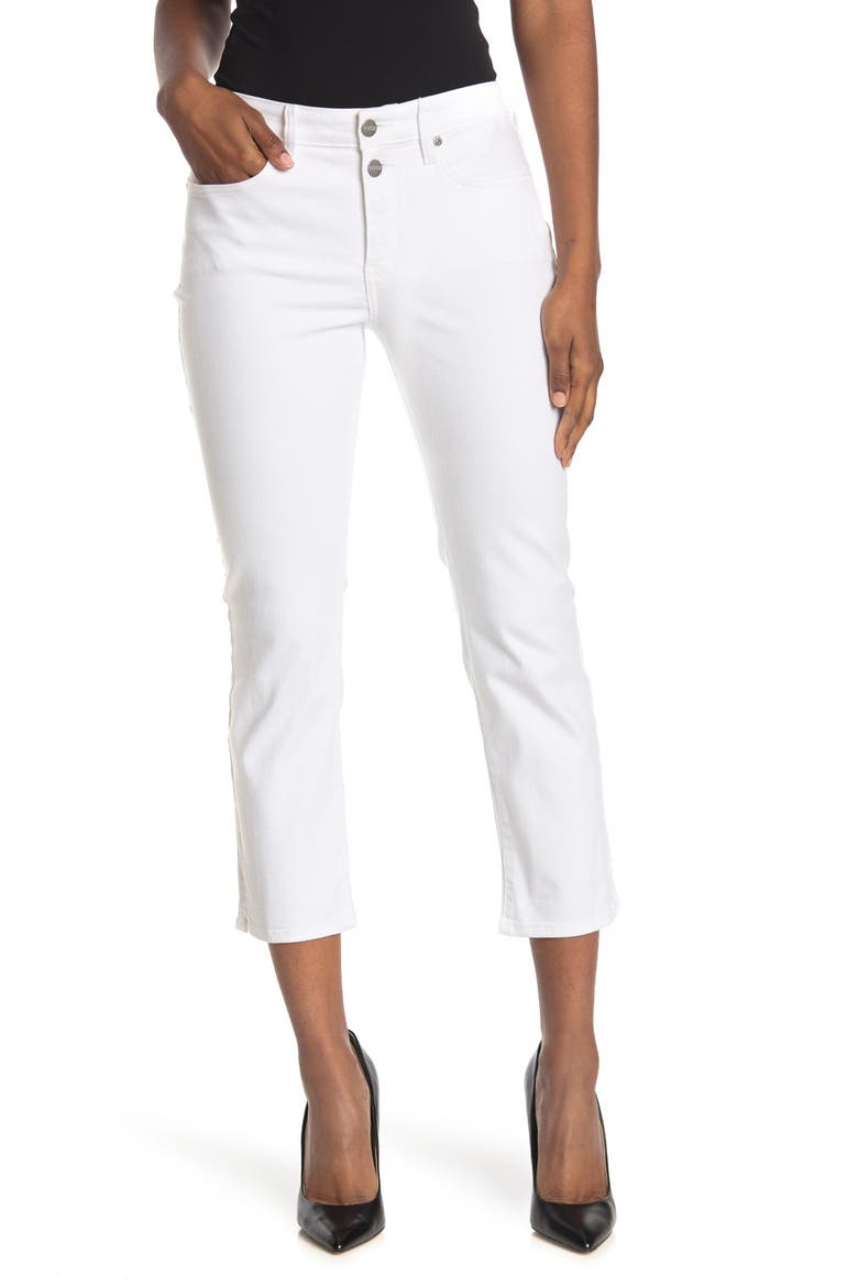 Sheri Mock Fly Stretch Ankle Jeans, Main, color, OPTIC WHITE