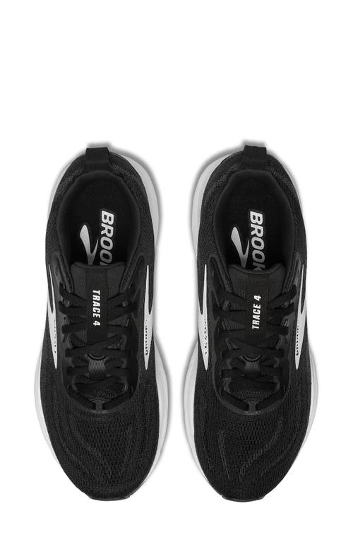 Brooks Trace 4 Running Shoe In Black/grey/white