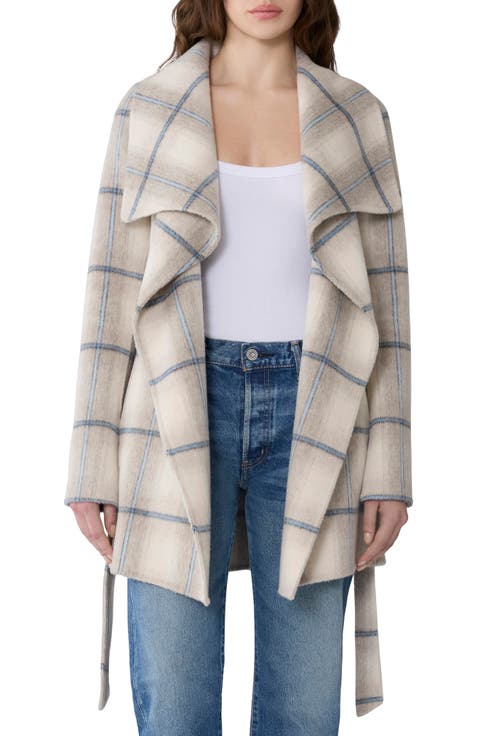 Bridgette Plaid Wrap Coat