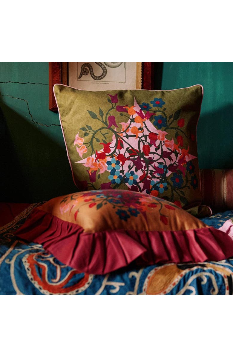 Sophie Williamson Design Square Pillow Cover - Cover Only, Alternate, color, Green