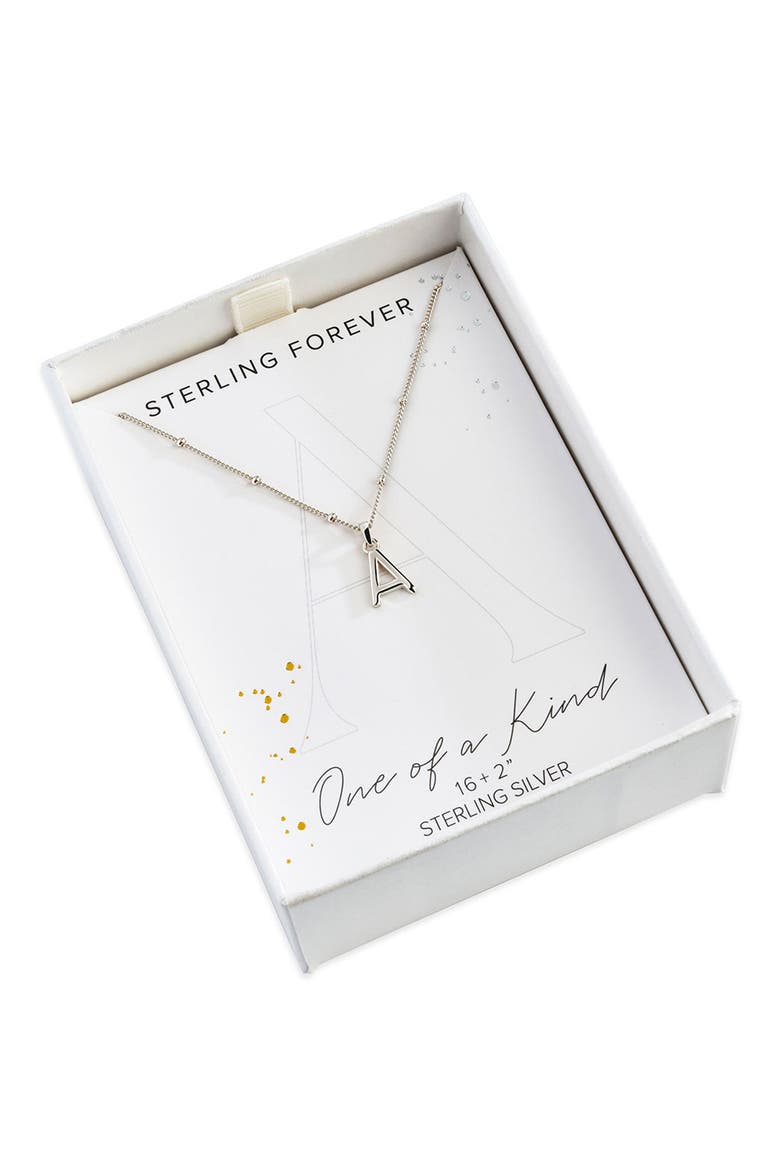 Sterling Silver Initial Necklace, Alternate, color, SILVER