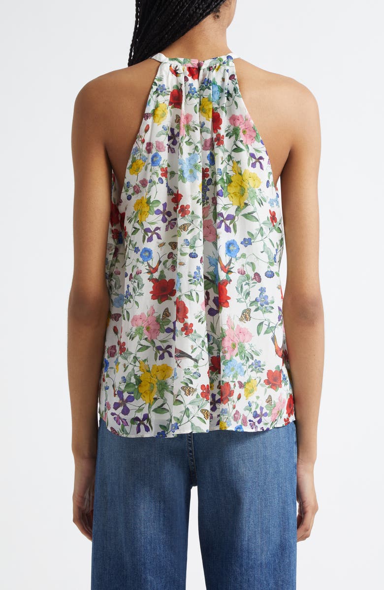 Alice + Olivia Erna Cotton & Silk Top, Alternate, color, Dollhouse