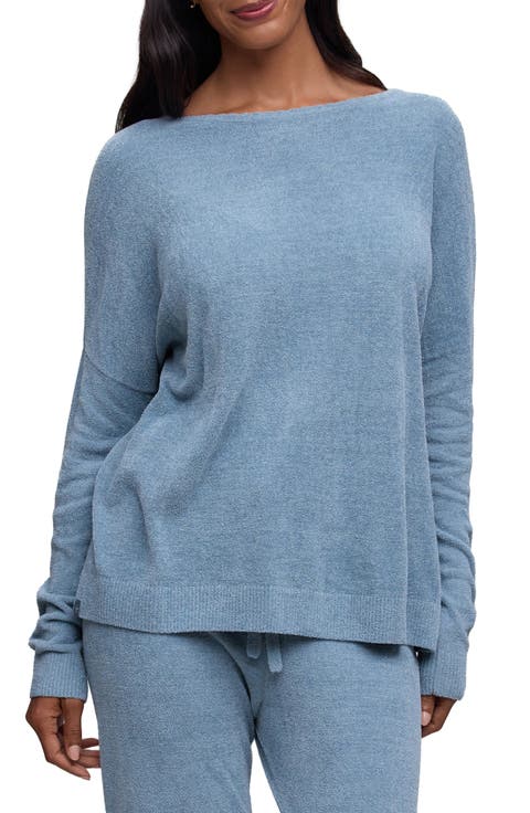 Scallop Slouchy Pullover