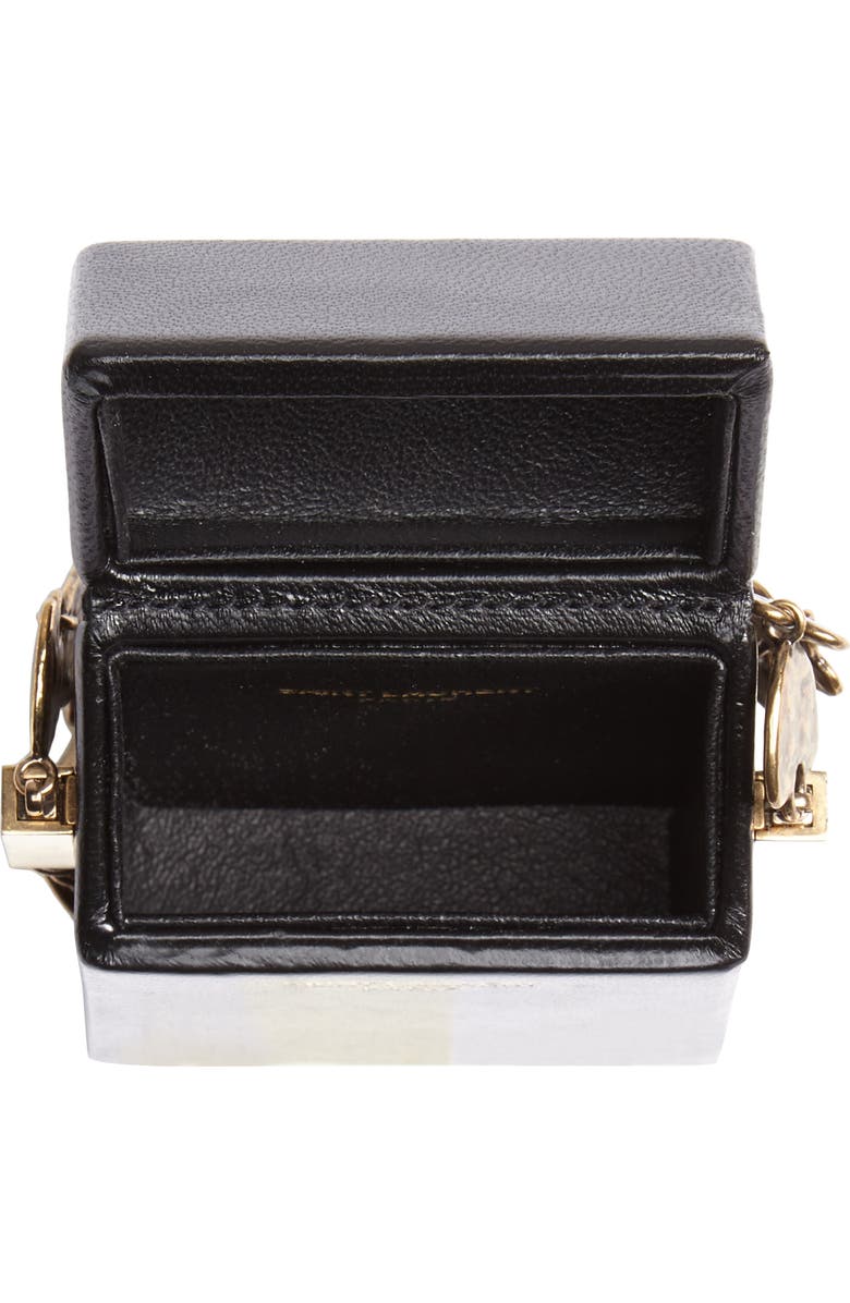Saint Laurent Smoking Leather Minaudière, Alternate, color,