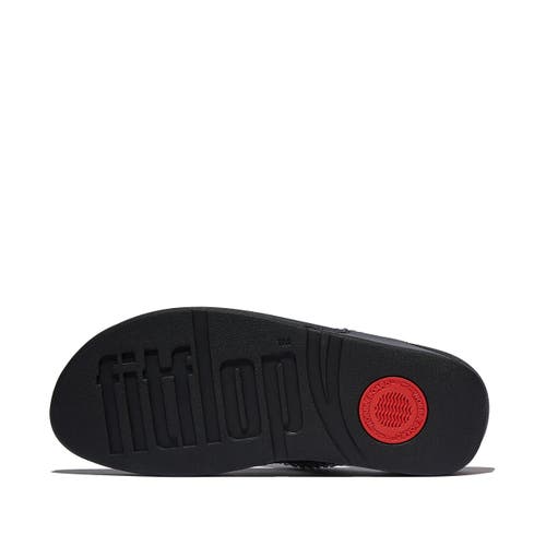 Fitflop Lulu Maxi-crystal Toe-post Sandals In Black