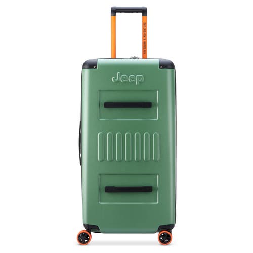 Jeep Jh002b Checked-large 29 Inch Hardside Expandable Luggage With Spinner Wheels In Green