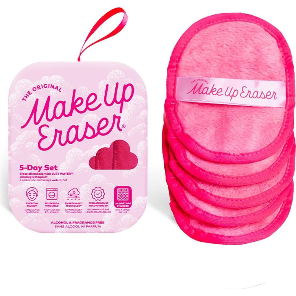 The Original Makeup Eraser Pink 5-day Makeup Eraser Set With Laundry Bag