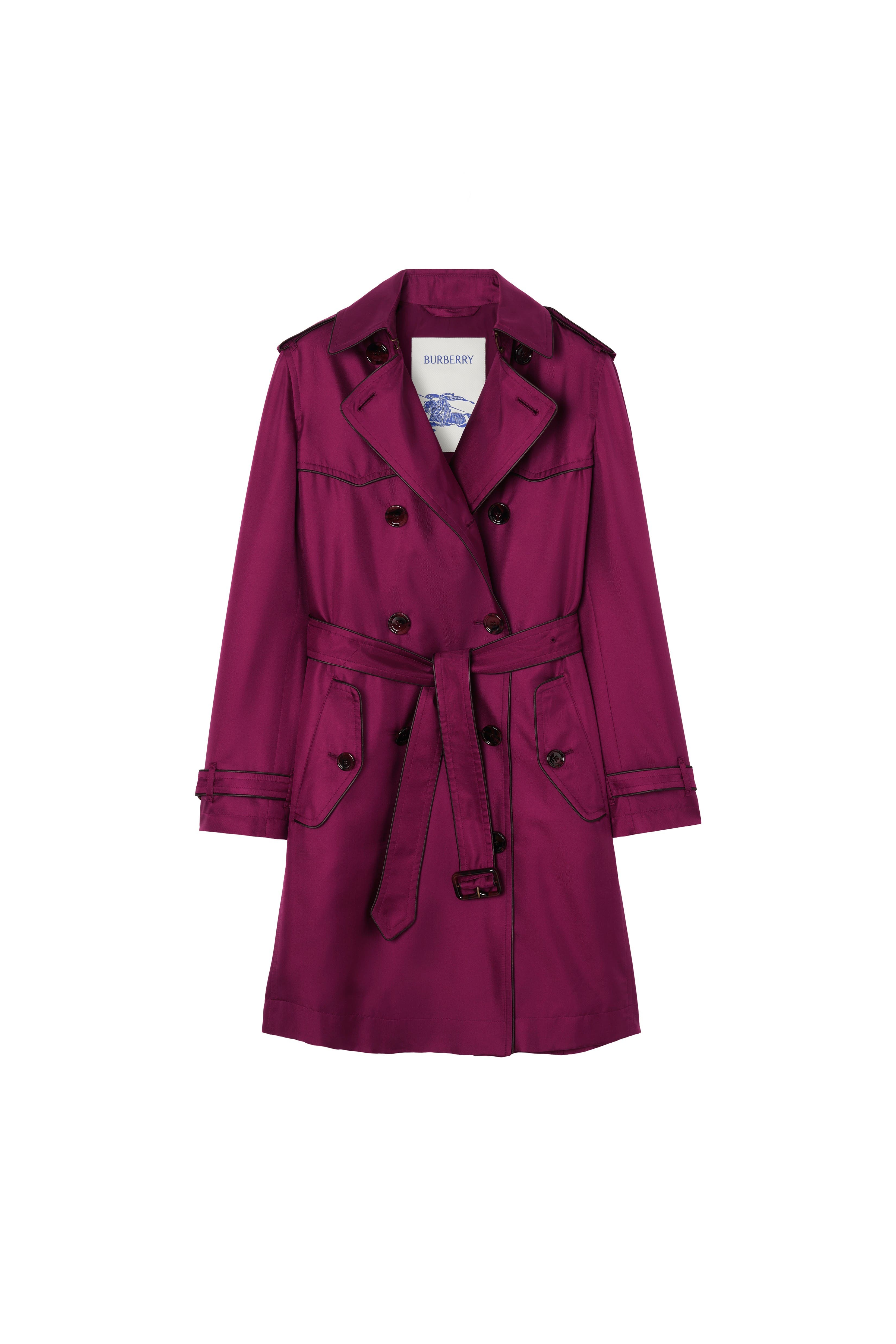 Long Silk Foxfield Trench Coat - image 2