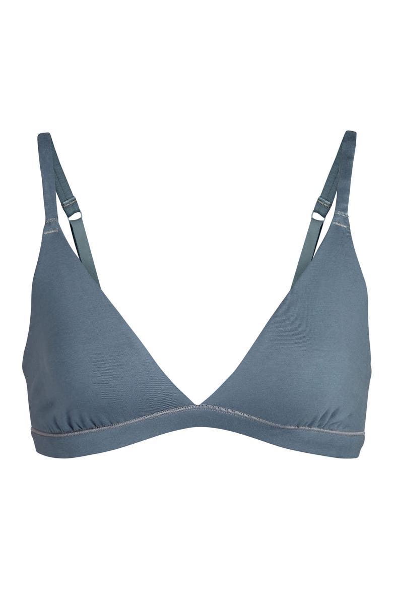 Stretch Cotton Rib Triangle Bralette, Alternate, color, KYANITE
