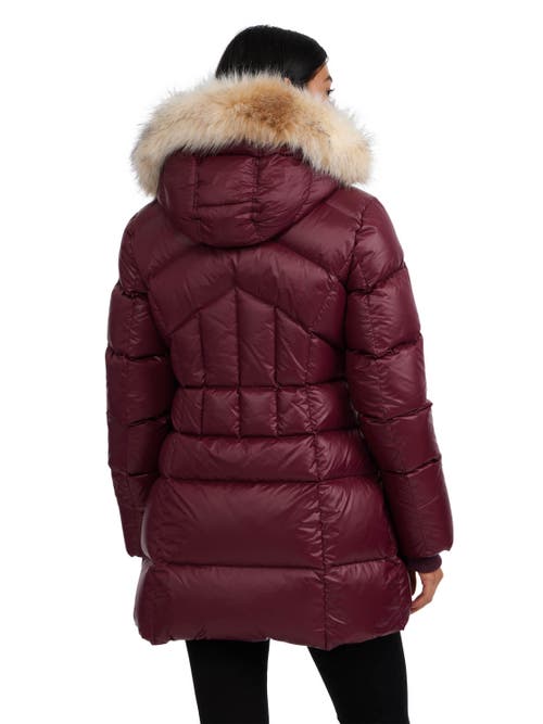 Pajar Women's Ares Fixed Hood Puffer With Fixed Bib In Ox Blood