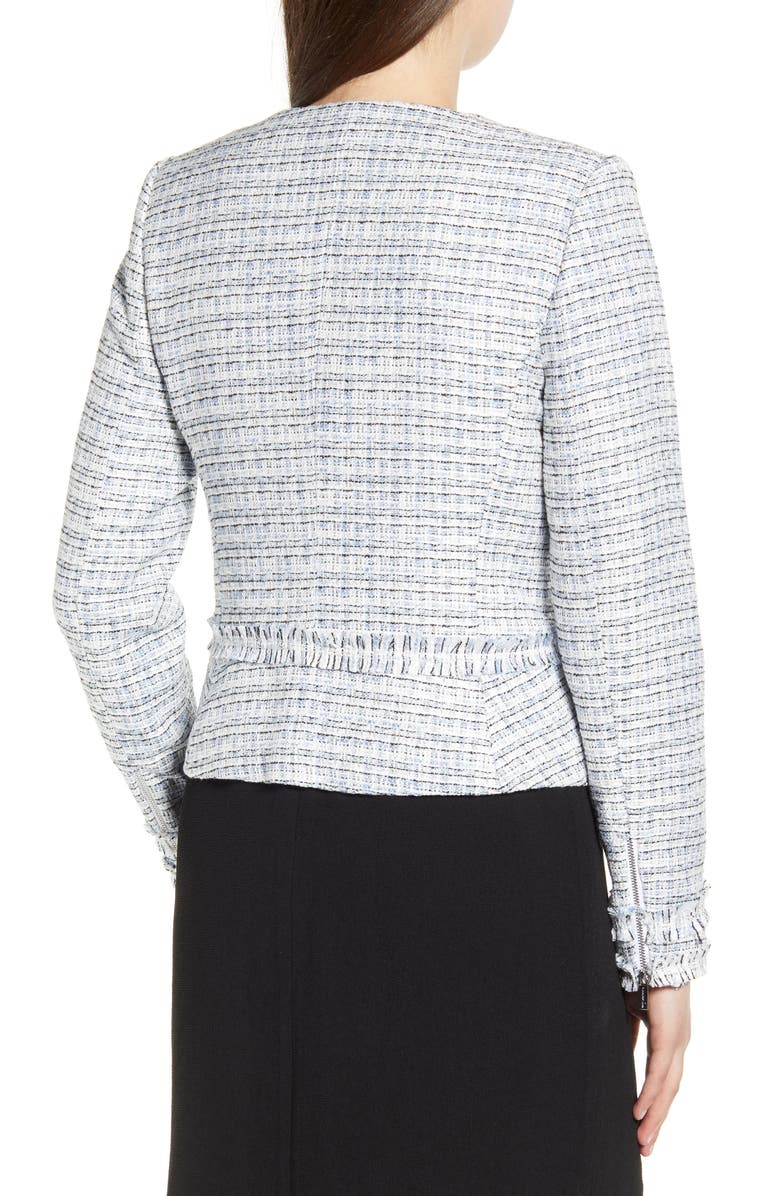 KARL LAGERFELD PARIS Tweed Jacket, Alternate, color, 