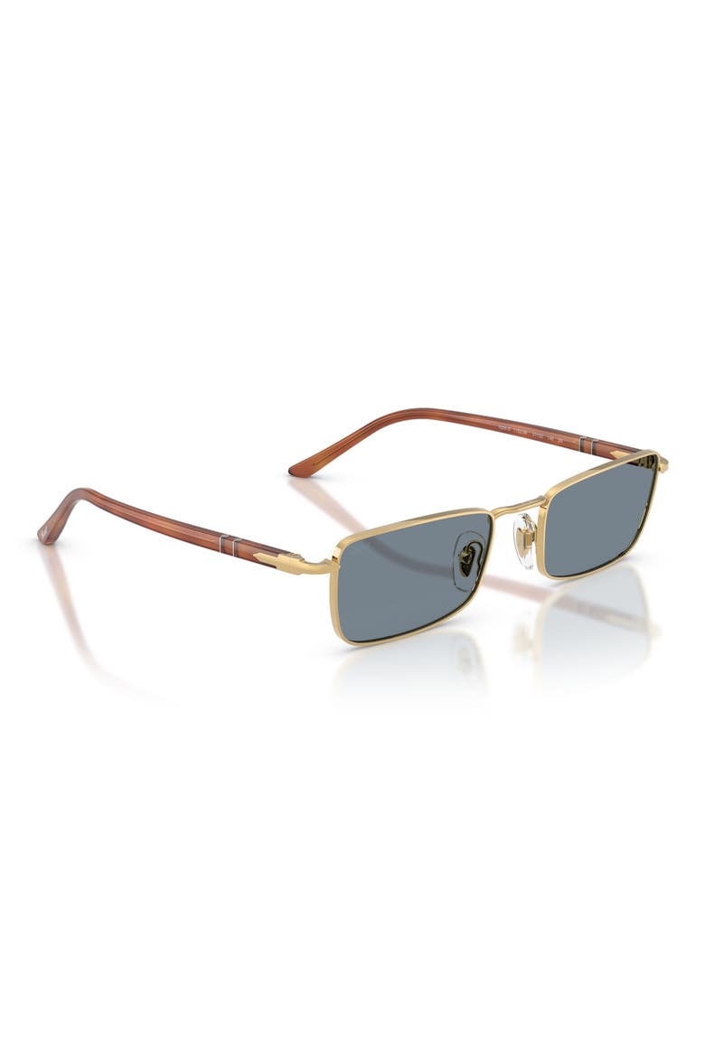 54mm Rectangular Sunglasses, Alternate, color, GOLD / BLUE