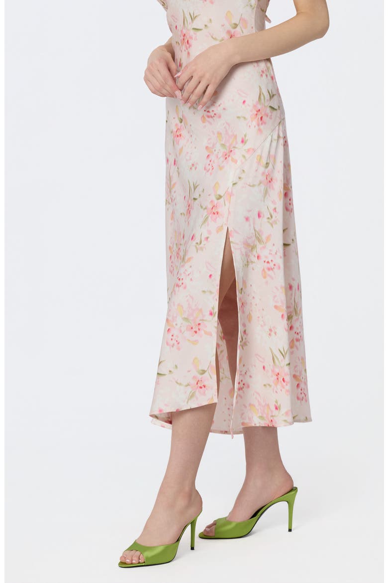 Cowl Neck Slipdress, Alternate, color, BLUSH FLORAL