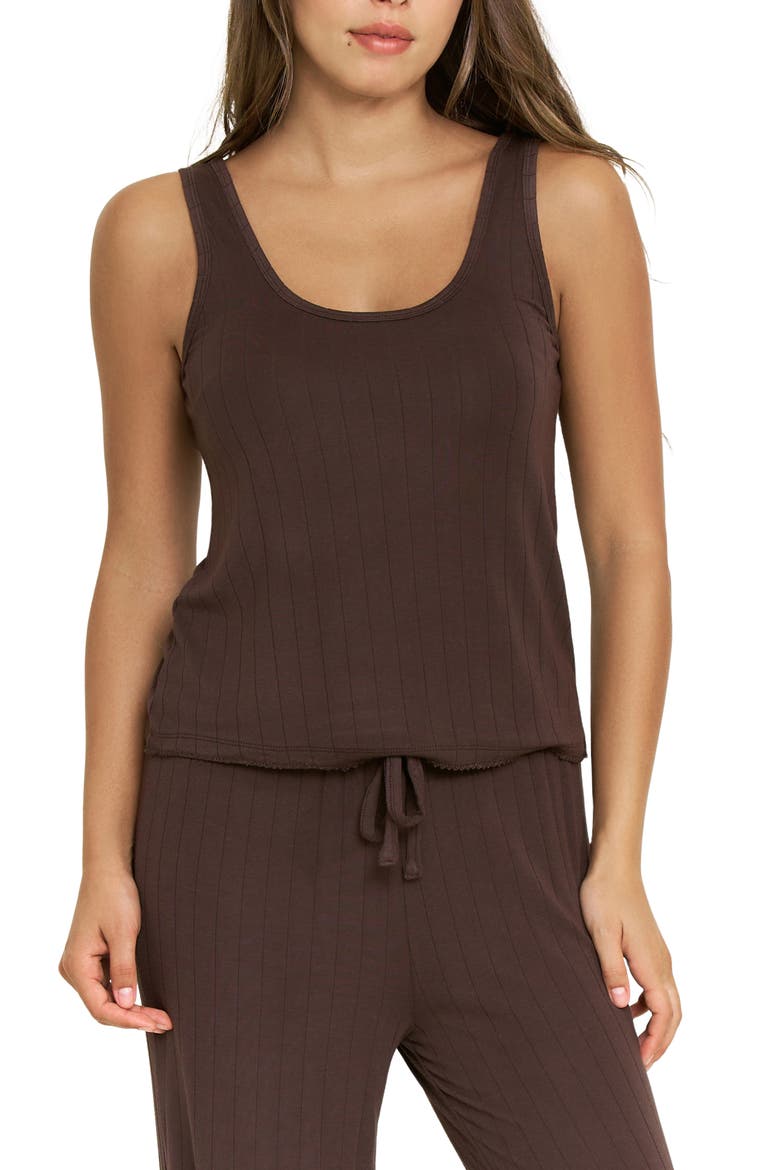 Cloud Modal Rib Tank, Main, color, CHOCOLATE
