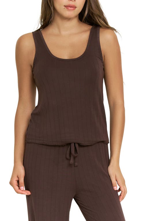 Honeydew Cloud Modal Rib Tank In Brown