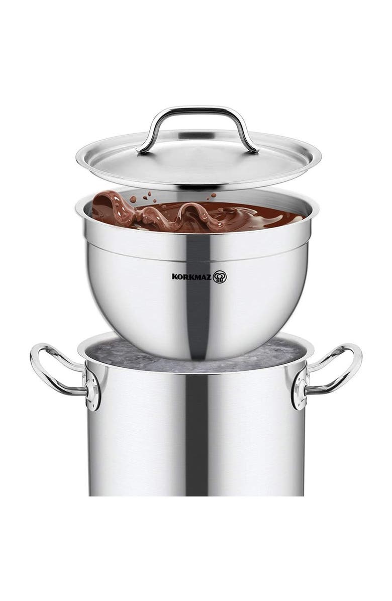 Korkmaz Gastro Proline 5.4 Quart Stainless Steel Mixing Bowl, Alternate, color, Silver