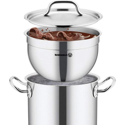 Korkmaz Gastro Proline 5.4 Quart Stainless Steel Mixing Bowl In Silver