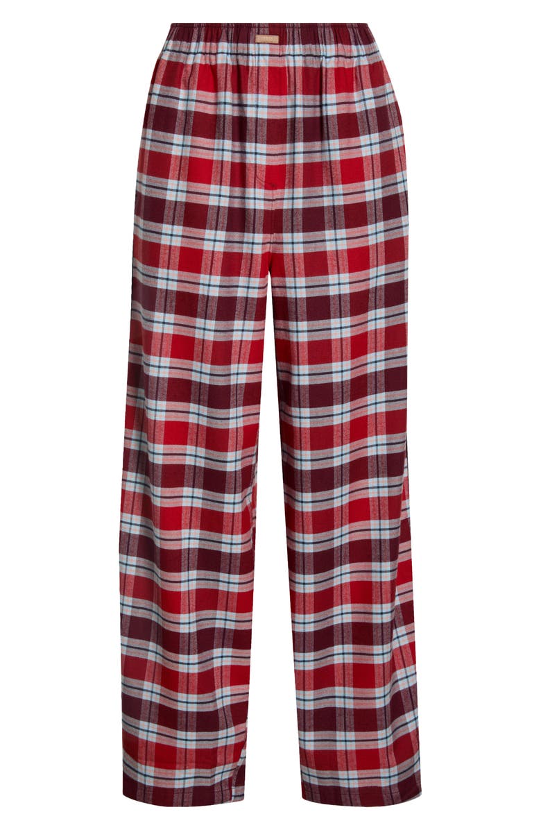 Lunya Brushed Flannel Pajama Pants, Alternate, color, Rustle Plaid