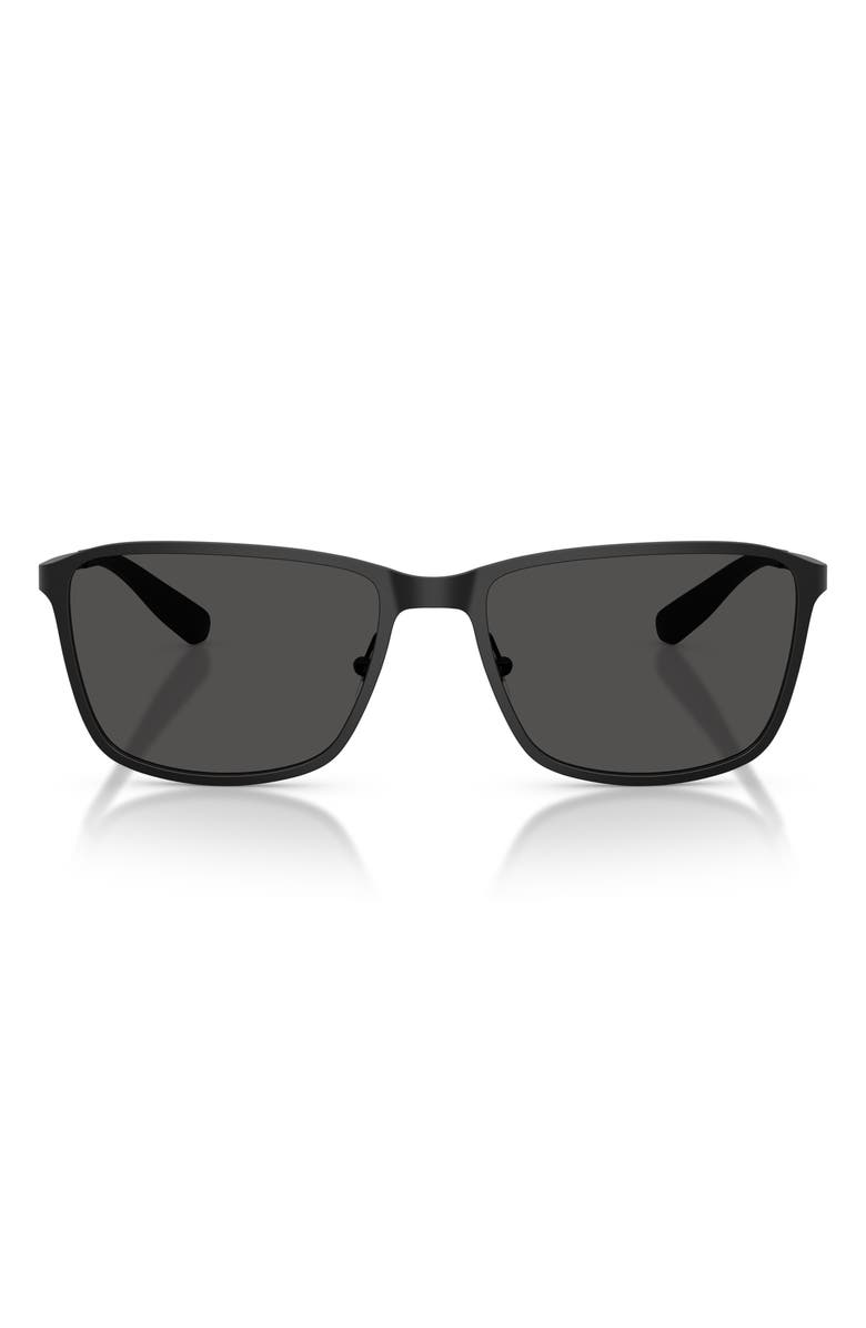 Brooks Brothers 57mm Rectangular Sunglasses, Main, color, 