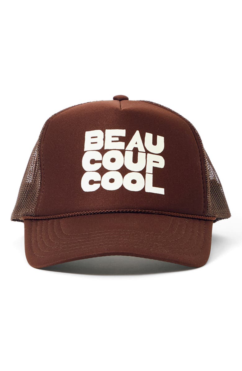 Clare V. Beaucoup Cool Trucker Hat, Main, color, 