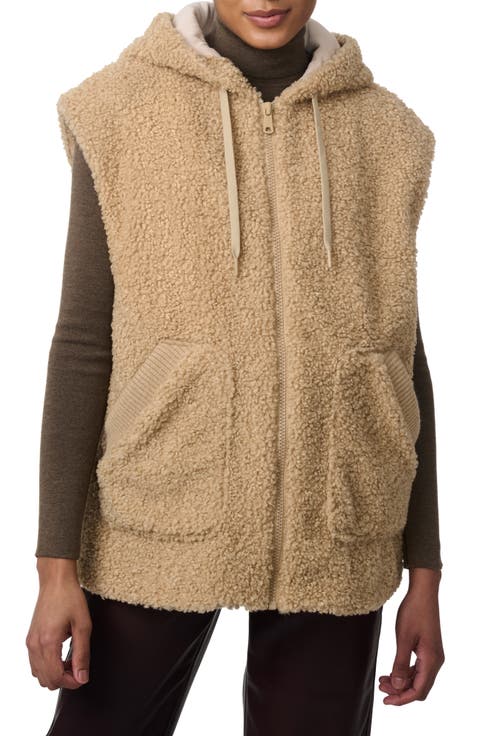 Faux Shearling Hooded Vest