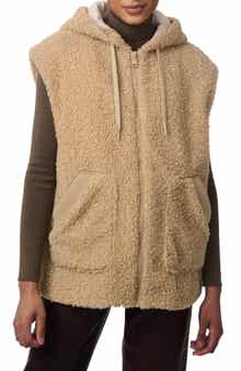 Bernardo Faux Shearling Hooded Vest