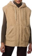 Bernardo Faux Shearling Hooded Vest