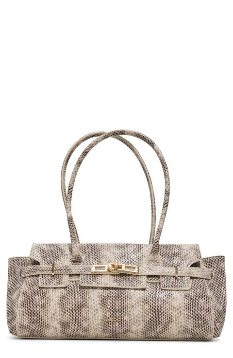 Latissee Faux Snakeskin Satchel