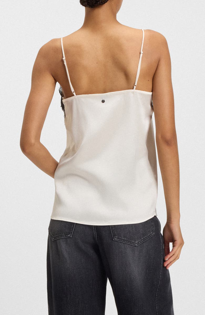 BOSS Orange Ilessy Eyelash Lace Camisole, Alternate, color, Open White